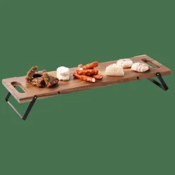 ACACIA LUX Planche à Servir /table Noir, Naturel^CASA Discount