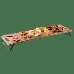 ACACIA LUX Planche à Servir Noir, Naturel^CASA Best