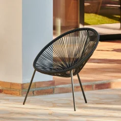 ACAPULCO Chaise Lounge Noir^CASA Hot