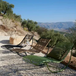 ACAPULCO Chaise Longue Basculante Noir^CASA Discount