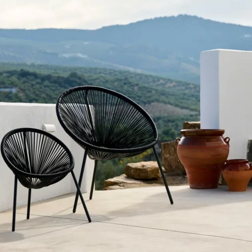 ACAPULCO Chaise Lounge Set De 2 Sable^CASA Online