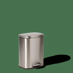 ADELE Poubelle à Pédale 12l Argent^CASA Best