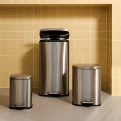 ADELE Poubelle à Pédale 30l Argent^CASA Discount