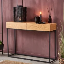 ALMA Table Murale Noir, Naturel^CASA Online
