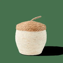 ALVIN Panier De Rangement Avec Couvercle Brun, Naturel^CASA Clearance
