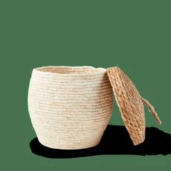 ALVIN Panier De Rangement Avec Couvercle Brun, Naturel^CASA Clearance