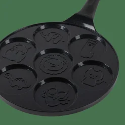 ANIMAL Poêle à Crêpes Noir^CASA Discount