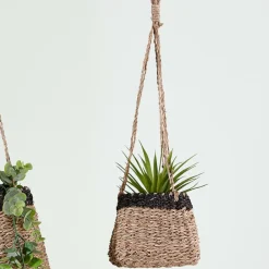 BAKU Pot à Suspendre Noir, Naturel^CASA Discount