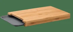BAMBOO Planche à Découper Avec Récipient Gris, Naturel^CASA Sale
