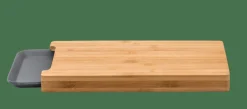 BAMBOO Planche à Découper Avec Récipient Gris, Naturel^CASA Sale
