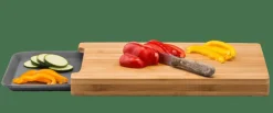 BAMBOO Planche à Découper Avec Récipient Gris, Naturel^CASA Sale