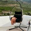 BAZAI Chaise Suspendue Avec Support Noir^CASA Sale