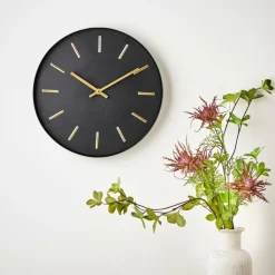 BLACK Horloge Murale Noir^CASA Outlet