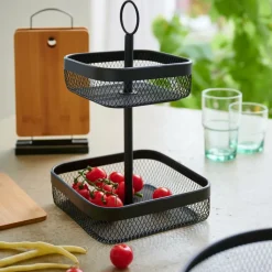 BLACK LUNAR Panier Ovale 2 Pièces Noir^CASA Best