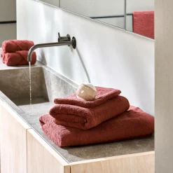 B-LUX Gants De Toilette Set De 2 Rouge^CASA Best
