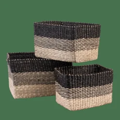 BOBO Panier Tiroir Noir, Naturel^CASA New