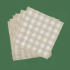 CHECK SAND Set De 20 Serviettes Beige^CASA Hot