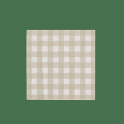 CHECK SAND Set De 20 Serviettes Beige^CASA Hot