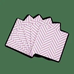 CHEVRON Set De 20 Serviettes Mauve^CASA Best