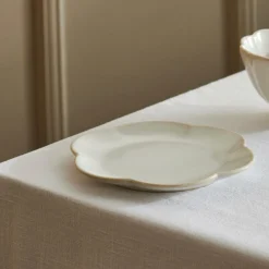 DAHLIA FLOWER Assiette Blanc^CASA