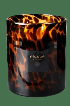 ESCAPE BLACK OUDH Bougie Parfumée Dans Un Verre Noir, Brun, Ocre^CASA Online