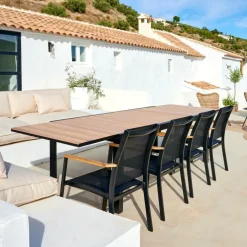 ETHAN Table Extensible Noir, Naturel^CASA Clearance