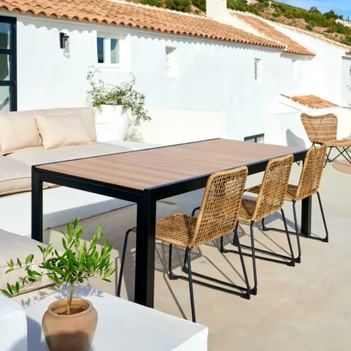 ETHAN Table Extensible Noir, Naturel^CASA Clearance