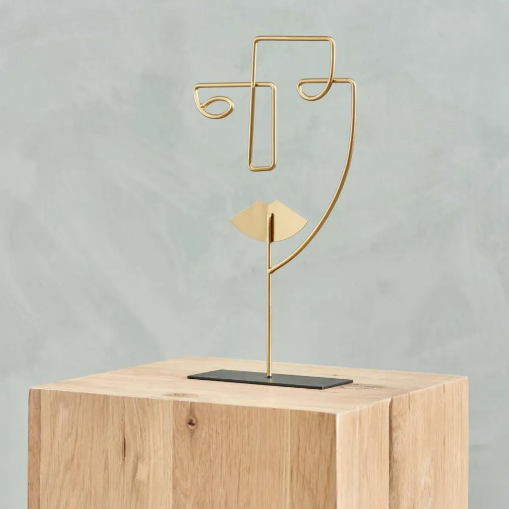 FACE Décoration Sur Pied Doré^CASA Clearance