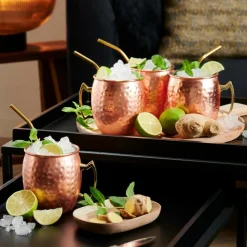 FANCY Pailles à Cocktail Avec Brosse Doré^CASA Hot