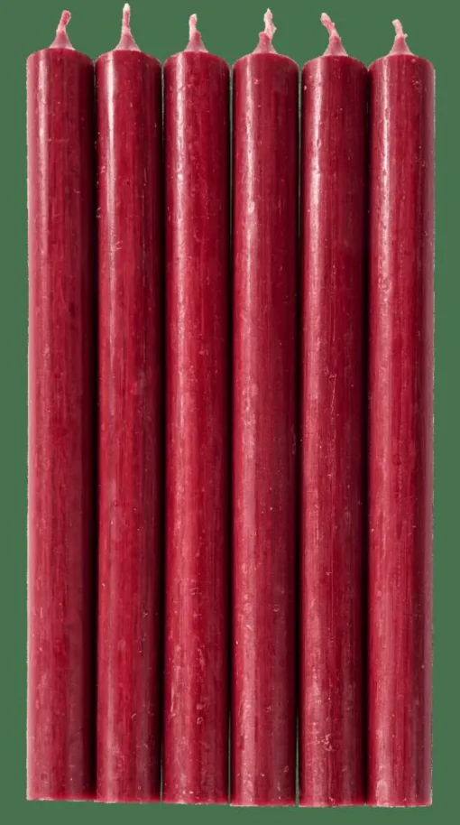 FINA Bougies Set De 6 Bordeaux^CASA