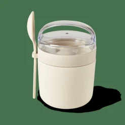 FRESHMOOD Pot à Petit Déjeuner +cuillère 32cl Blanc, Brun, Vert^CASA