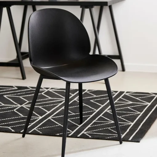 FREYA Chaise De Salle à Manger Noir^CASA Online