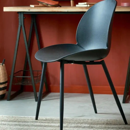 FREYA Chaise De Salle à Manger Noir^CASA Online