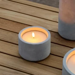 FUEGO Bougie Solaire LED Gris Clair^CASA New