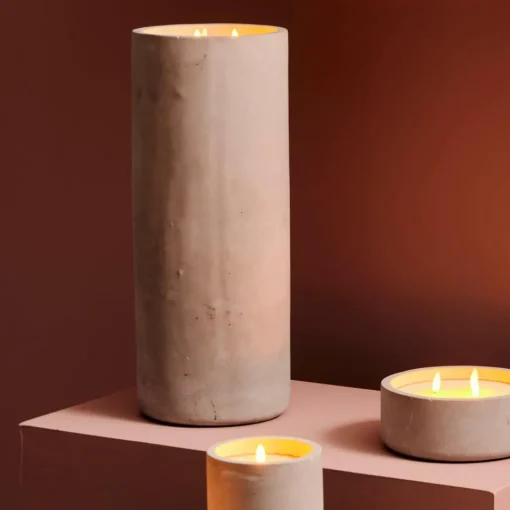 FUEGO Bougie Solaire Led Gris Clair^CASA Hot