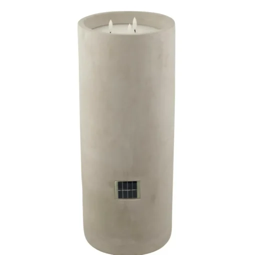 FUEGO Bougie Solaire Led Gris Clair^CASA Hot
