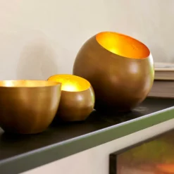 GIMINI Support Bougie Chauffe-plat Cuivre^CASA