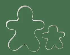 GINGERBREAD Emporte-pièces Set De 2 Argent^CASA Clearance