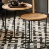GOM Tables D'appoint Set De 2 Noir, Naturel^CASA Sale