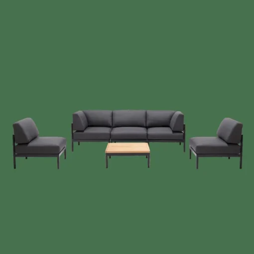 HANNA Lounge Teck Fauteuil Noir^CASA New