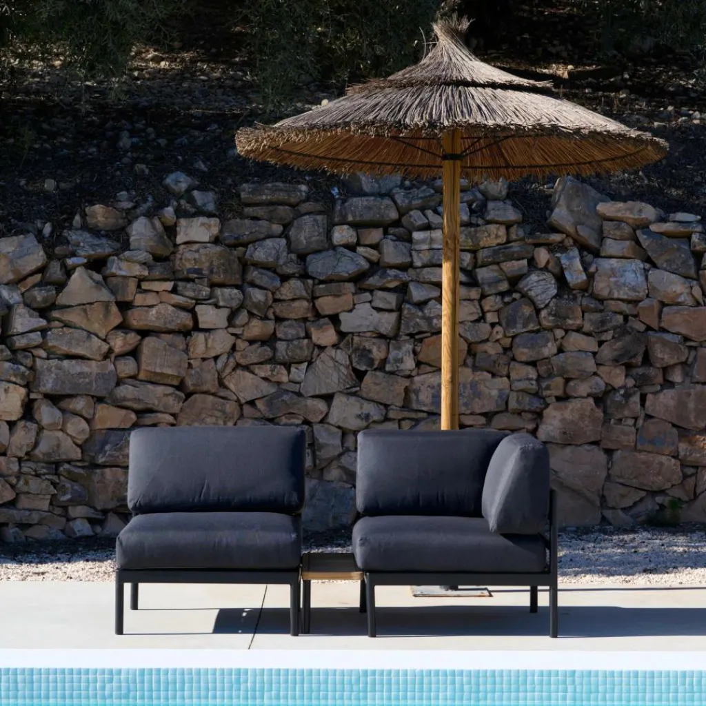 HANNA Lounge Teck Fauteuil Noir^CASA New