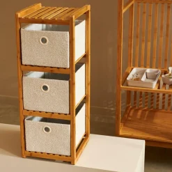 HELGE Étagère 3 Tiroirs Naturel^CASA