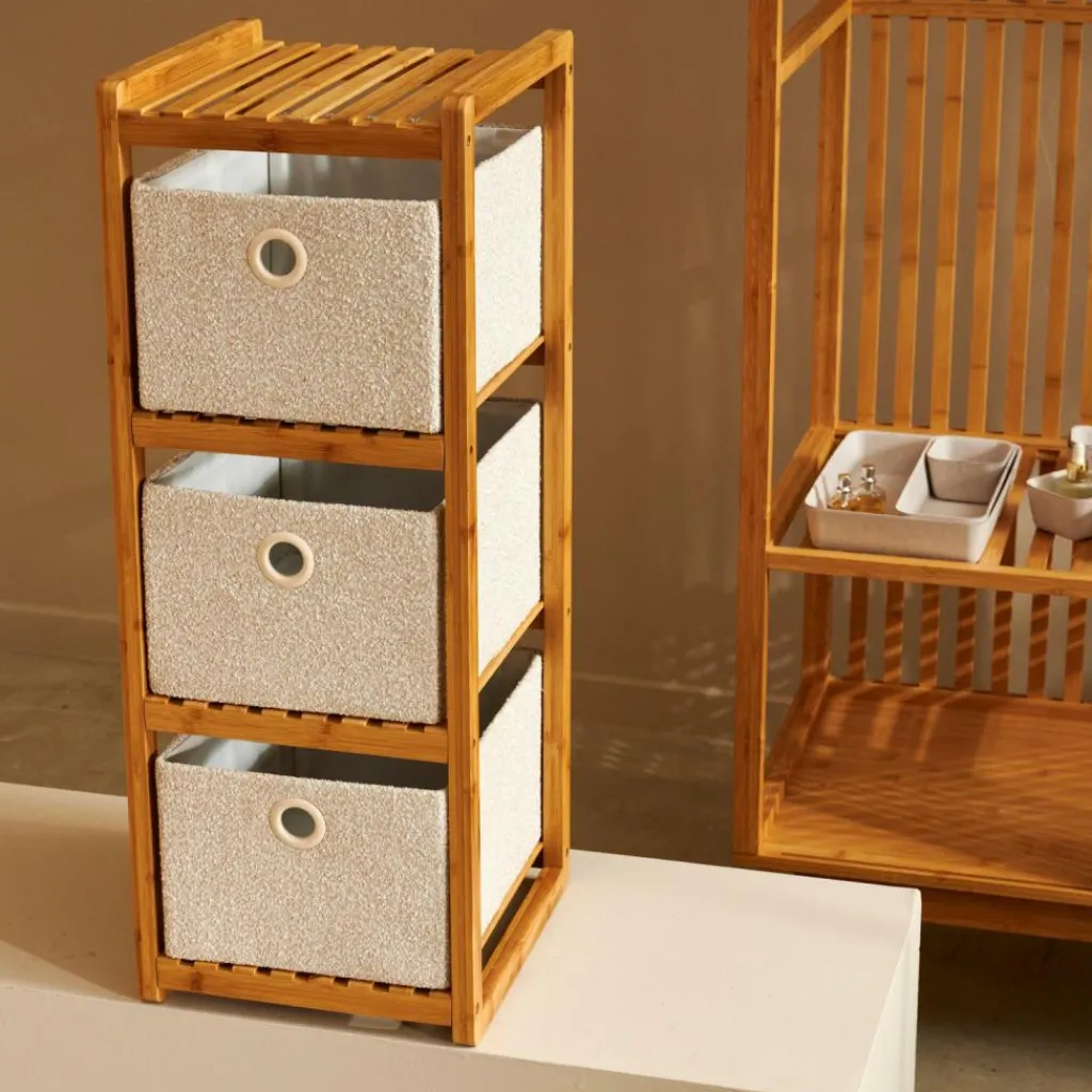 HELGE Étagère 3 Tiroirs Naturel^CASA