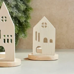 HOME Porte-bougie Chauffe-plat Blanc, Naturel^CASA