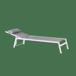 HUGO Chaise Longue Blanc, Gris^CASA Online