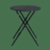 IMPERIAL Table Pliante Rond Noir^CASA Discount
