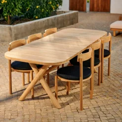 JULES Set De Jardin Avec Coussins De Chaise Noir^CASA Outlet