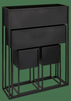 LARGO Pot De Fleurs Noir^CASA Discount