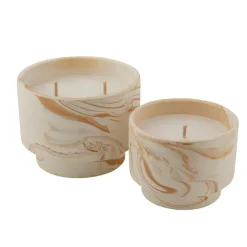 MARBLE Bougie D'extérieur Blanc, Orange^CASA Best