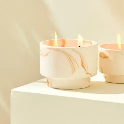 MARBLE Bougies D'extérieur Blanc, Orange^CASA Sale